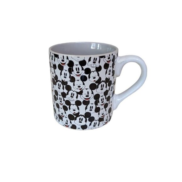 Disney Many Faces of Mickey Black/White 14 oz. Coffee Mug - Picture 1 of 4